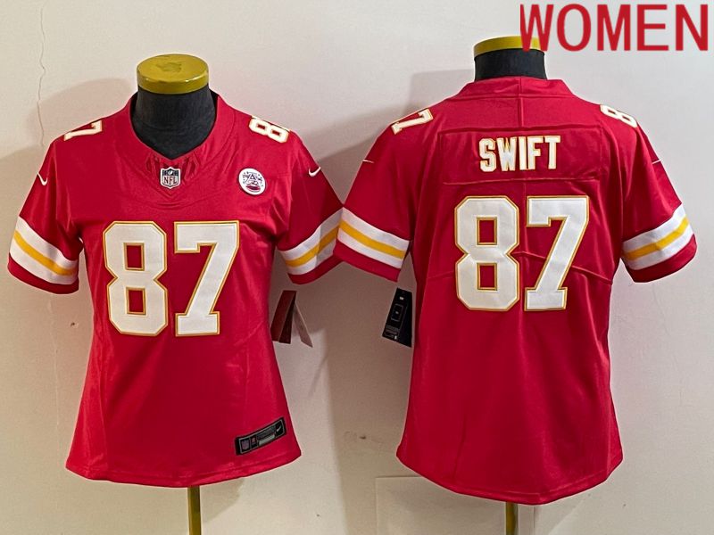 Women Kansas City Chiefs 87 Swift Red 2024 Nike Vapor F.U.S.E. Limited NFL Jersey